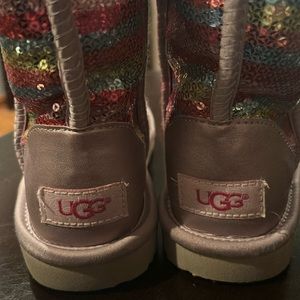 Ugg sequin boots - excellent used condition, girls size 2